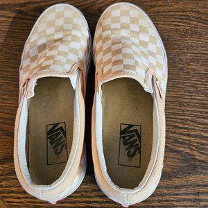 Vans size 7.5 checkered print